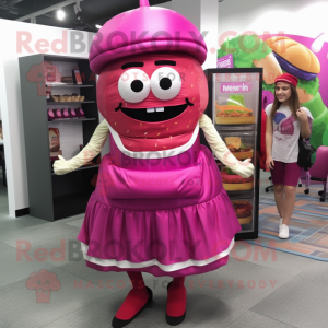 Magenta Burgers maskot...