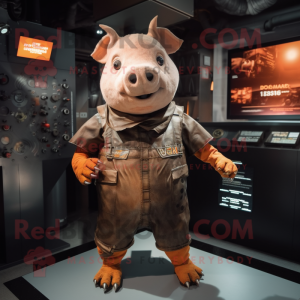 Rust Pig mascotte kostuum...