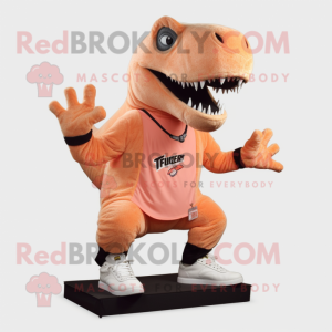 Peach T Rex mascotte...