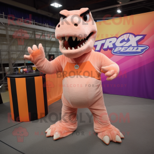 Peach T Rex mascotte...