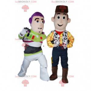 Woody och Buzz Lightyear maskotduo, från Toy Story -