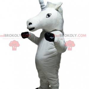 Weißes Einhorn-Maskottchen. Einhorn Kostüm - Redbrokoly.com