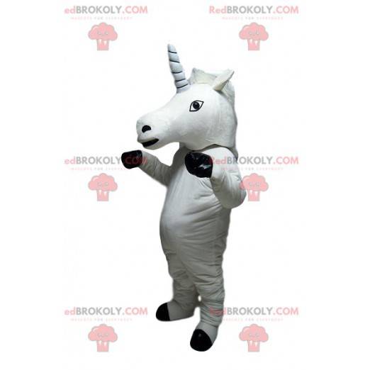 Weißes Einhorn-Maskottchen. Einhorn Kostüm - Redbrokoly.com