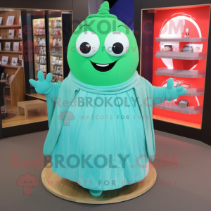 Turkos gurka maskot kostym...