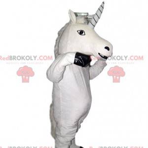 Weißes Einhorn-Maskottchen. Einhorn Kostüm - Redbrokoly.com