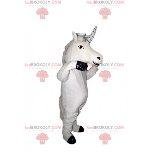 Weißes Einhorn-Maskottchen. Einhorn Kostüm - Redbrokoly.com