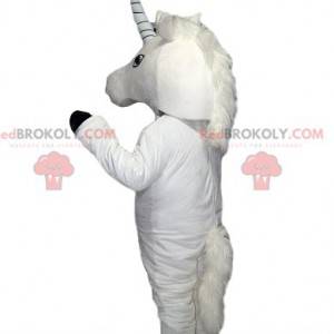 Weißes Einhorn-Maskottchen. Einhorn Kostüm - Redbrokoly.com