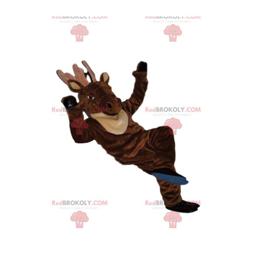 Majestoso mascote de veado com um lindo sorriso - Redbrokoly.com Majestoso mascote de veado com um lindo sorriso - Redbrokoly.com