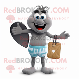 Personaje de mascota Grey...