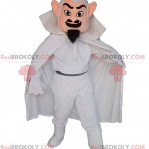Teufelsmaskottchen mit einem weißen Kostüm - Redbrokoly.com