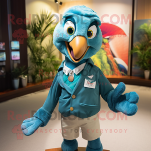 Postava maskota Teal Macaw...