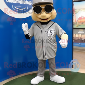 Gray Baseball Ball mascotte...