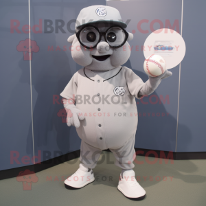 Grå baseball bold maskot...