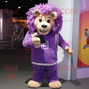 Purple Lion mascotte...