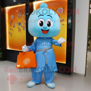 Sky Blue Mandarin mascotte...