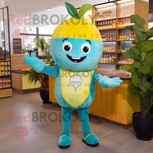 Turquoise Lemon mascotte...