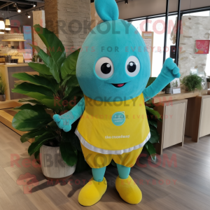 Turquoise Lemon mascotte...