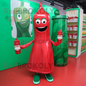 Groene fles ketchup...