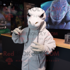 Hvid Komodo Dragon maskot...