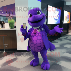 Purple Turtle mascotte...