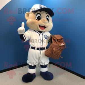 Navy Baseball Glove maskot...