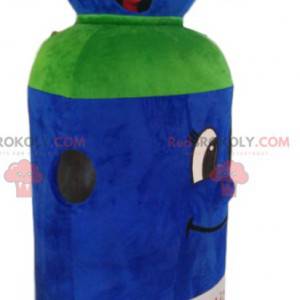 Mascota del cilindro de gas azul y verde - Redbrokoly.com