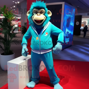 Turquoise Monkey mascotte...