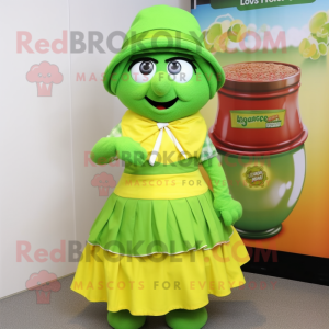 Postava maskota Lime Green...