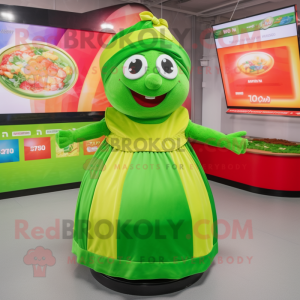 Postava maskota Lime Green...
