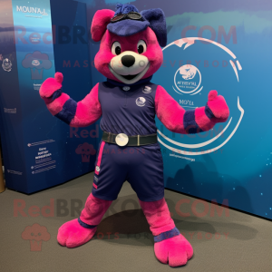 Magenta Navy Seal maskot...