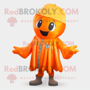Orange manet maskot kostym...
