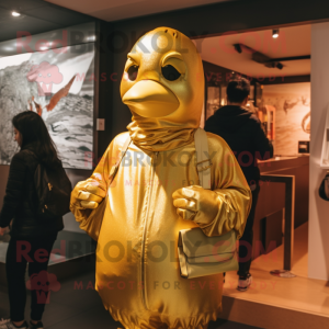 Gold Hens mascotte kostuum...