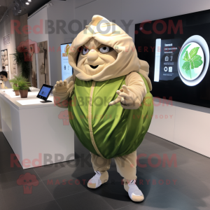 Beige Cabbage Leaf maskot...