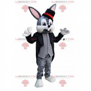 Mascota conejo gris con disfraz de mago - Redbrokoly.com