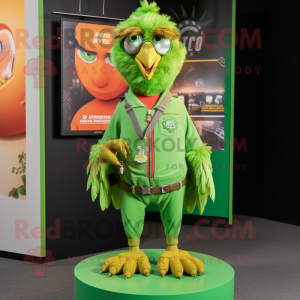 Lime Green Hawk mascotte...