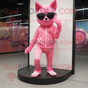 Pink Cat mascotte kostuum...