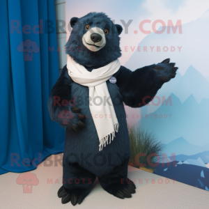 Navy Sloth Bear mascotte...