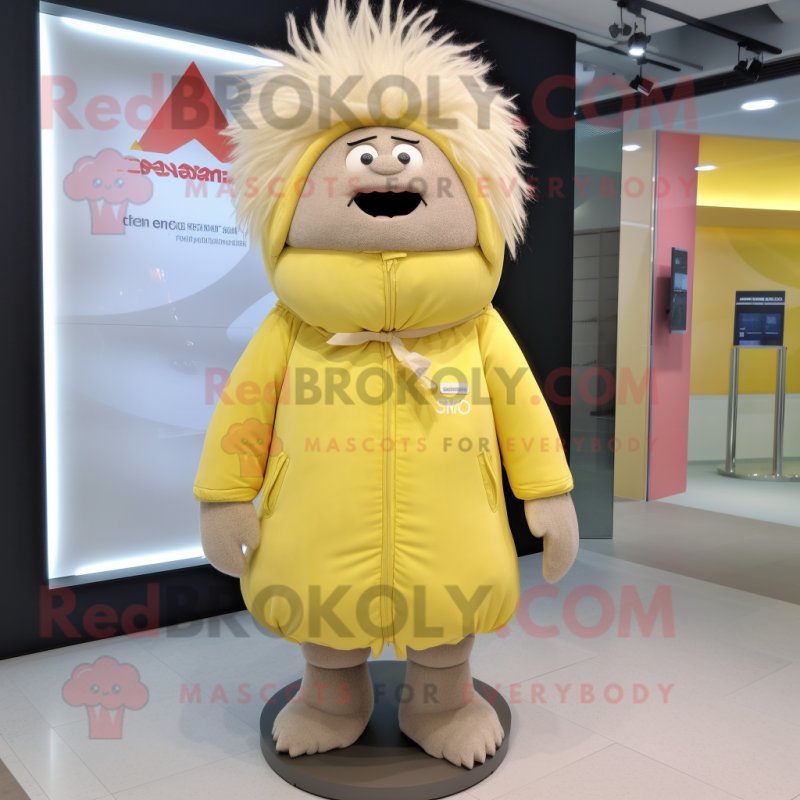 nan Squash mascot costume character dressed with a Parka and Hairpins