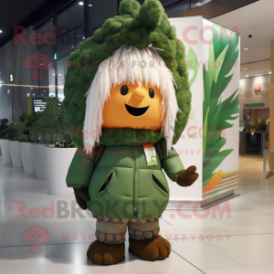 nan Squash mascot costume character dressed with a Parka and Hairpins