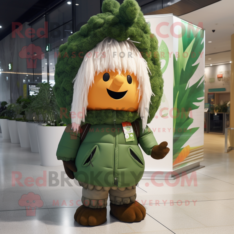 nan Squash mascot costume character dressed with a Parka and Hairpins nan Squash mascot costume character dressed with a Parka and Hairpins