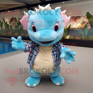 Sky Blue Axolotls mascotte...