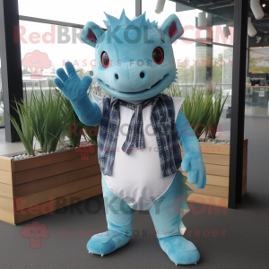 Sky Blue Axolotls mascotte...