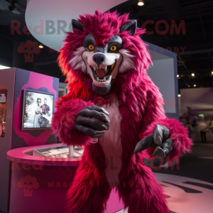 Magenta Weerwolf mascotte...