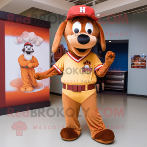 Brown Hot Dog mascotte...