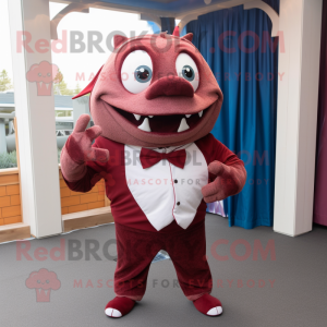 Maroon Tuna maskot drakt...