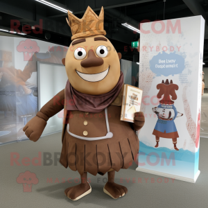 Brown King mascotte kostuum...