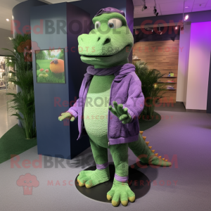 Lavendel krokodil mascotte...