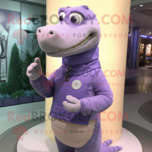 Lavendel krokodil mascotte...