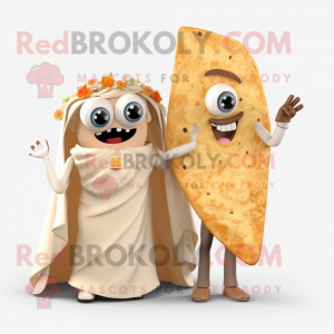 Beige Nachos maskot kostume...