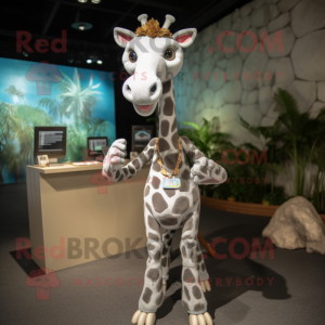 Grijze Giraffe mascotte...